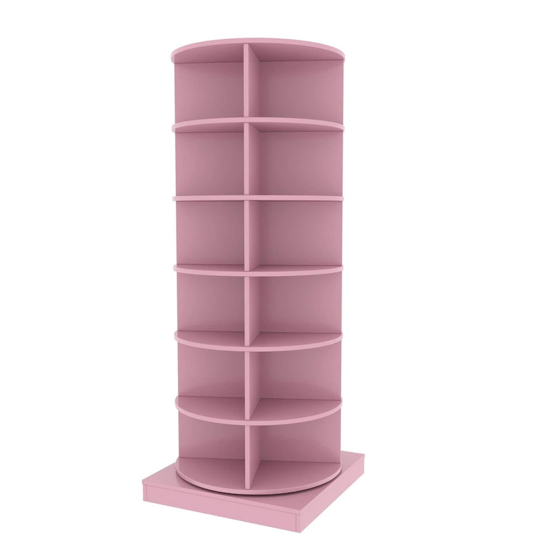 Zapatero giratorio rosa 360 de 6 capas