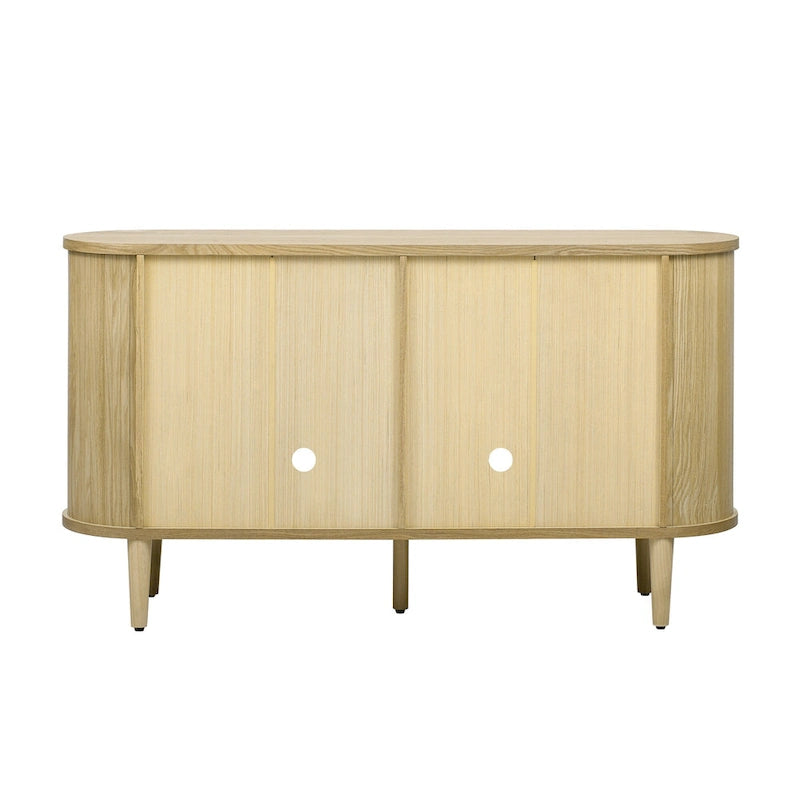 Aparador rústico, mueble buffet de madera, mueble de barra de café, vitrina con puertas de vidrio y estantes ajustables