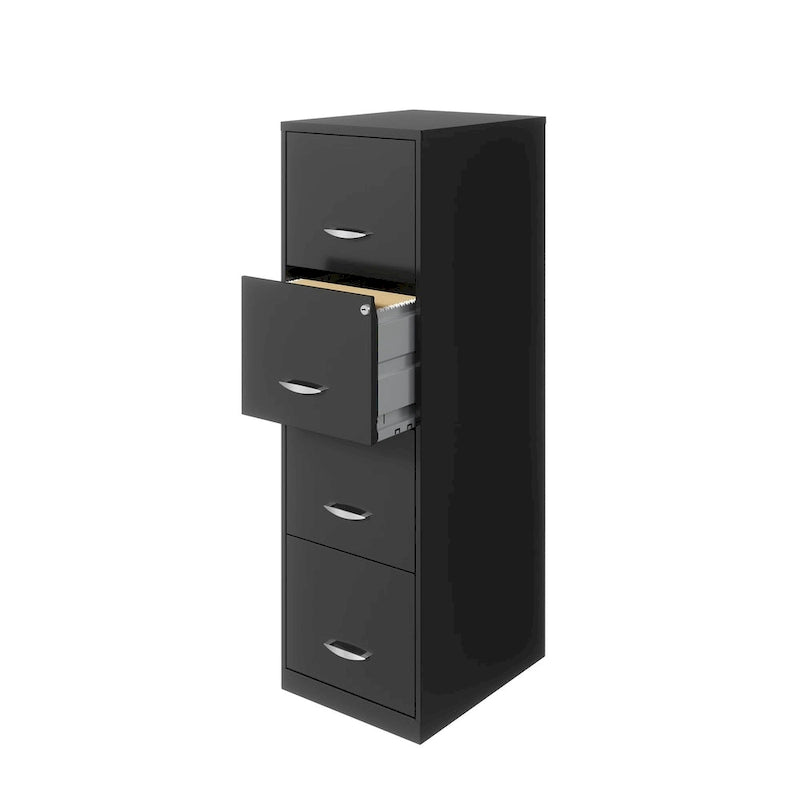 Archivador vertical de 4 cajones de 45,7 cm de profundidad en color carbón