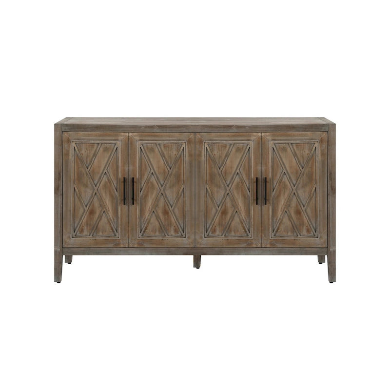 Aparador de madera de 4 puertas - N/A