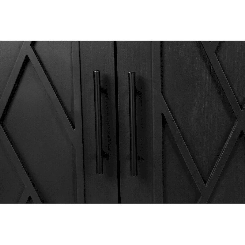 Aparador de madera de 4 puertas - N/A