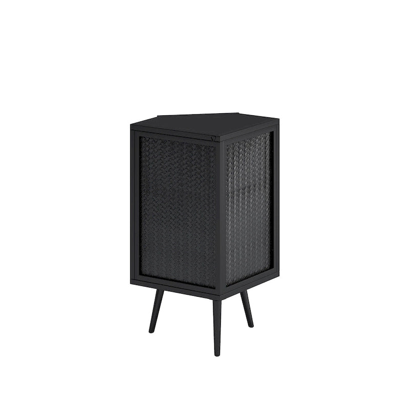 Armario esquinero de metal de 31.5 pulgadas de alto con estante ajustable