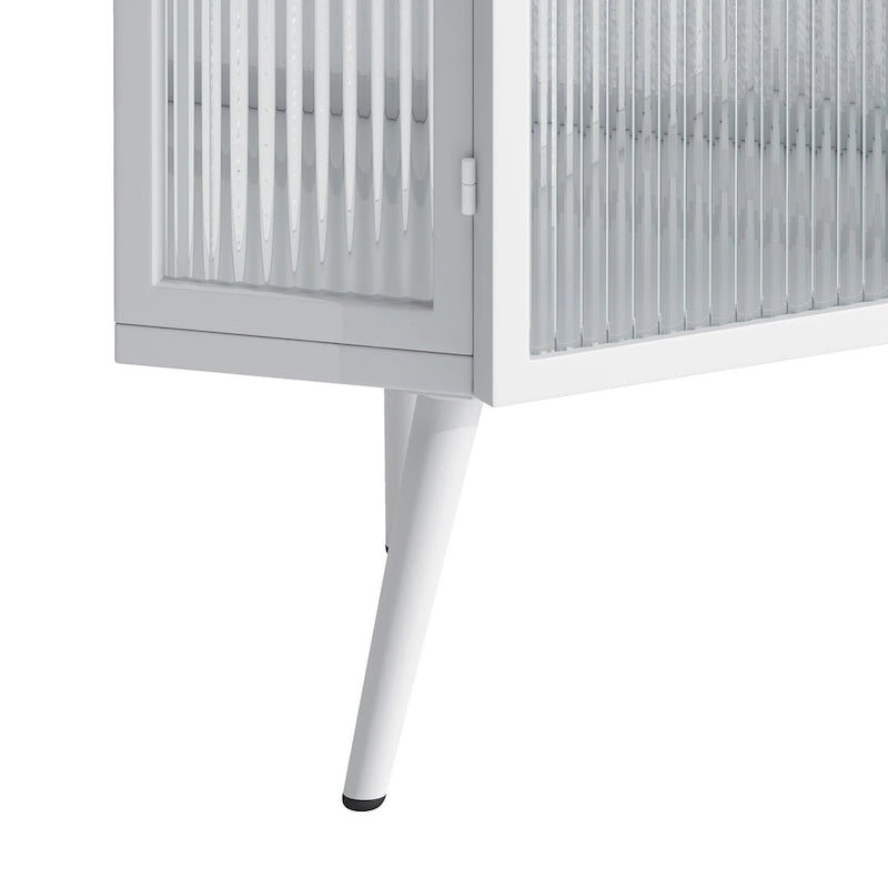 Armario esquinero de metal de 31.5 pulgadas de alto con estante ajustable