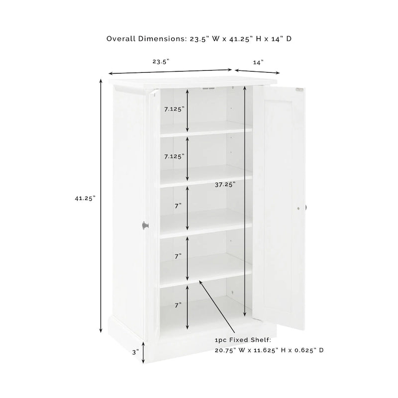 Gabinete decorativo blanco desgastado "Seaside" con paneles machihembrados