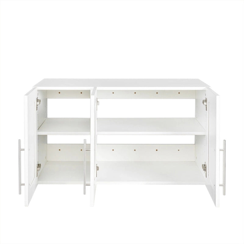 Armario apilable de madera para montar en la pared, blanco