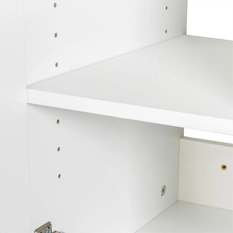 Armario apilable de madera para montar en la pared, blanco