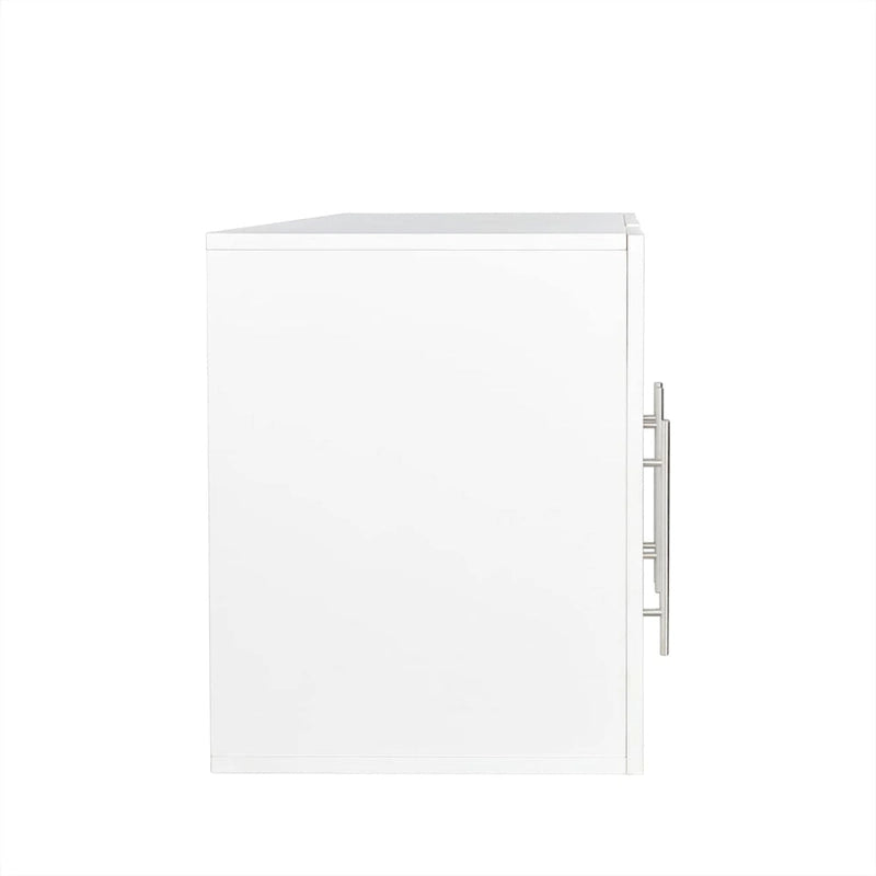 Armario apilable de madera para montar en la pared, blanco
