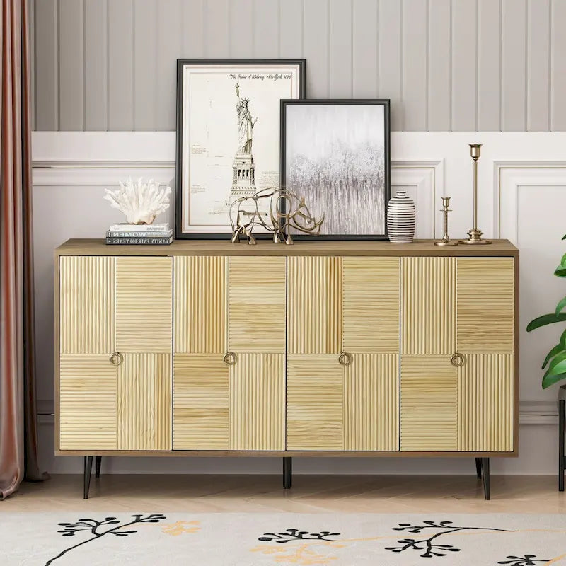 Elegante gabinete vintage de 4 puertas