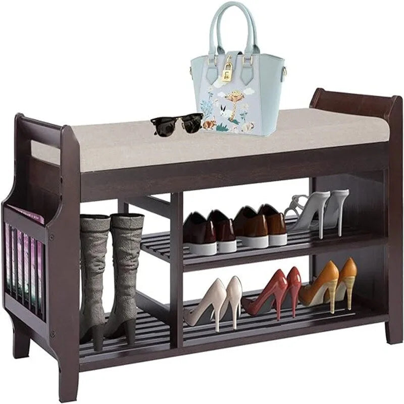 Banco zapatero de 2 niveles - 11,7D x 39W x 19,5H