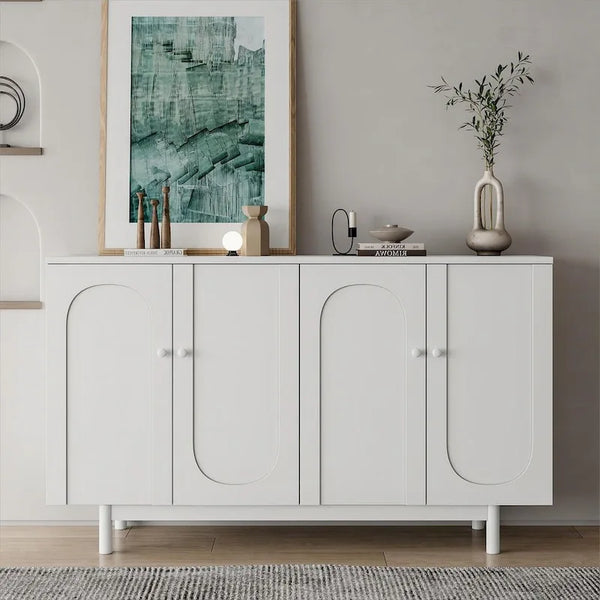 Aparador/Mueble de Almacenamiento Intaglio de 4 Puertas
