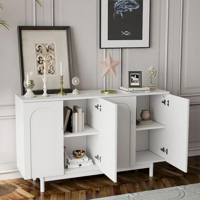 Aparador/Mueble de Almacenamiento Intaglio de 4 Puertas