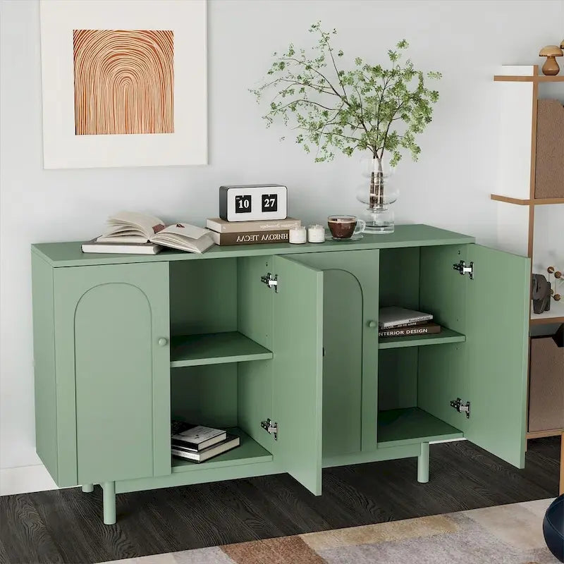 Aparador/Mueble de Almacenamiento Intaglio de 4 Puertas