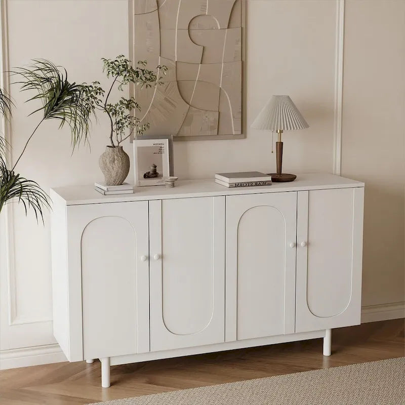 Aparador/Mueble de Almacenamiento Intaglio de 4 Puertas