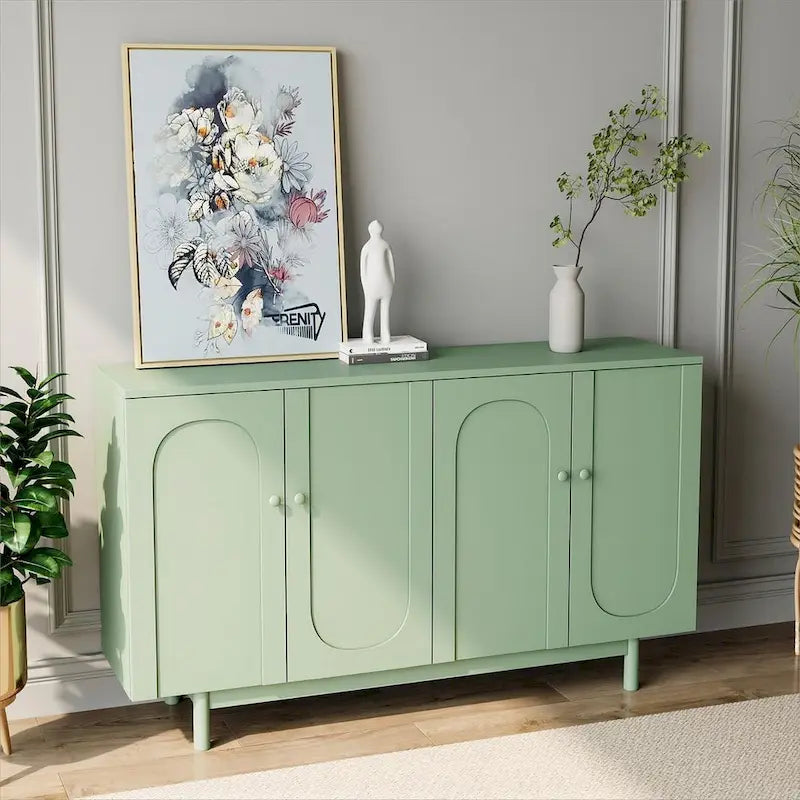 Aparador/Mueble de Almacenamiento Intaglio de 4 Puertas