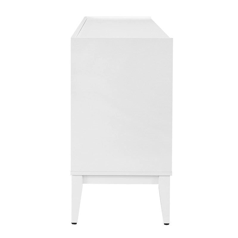 Armario de Almacenamiento, Aparador de Madera con 4 Puertas para Pasillo, Entrada, Sala de Estar, Dormitorio, Estante Ajustable
