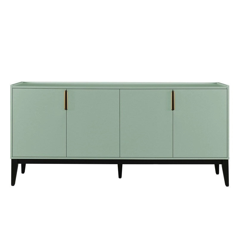 Armario de Almacenamiento, Aparador de Madera con 4 Puertas para Pasillo, Entrada, Sala de Estar, Dormitorio, Estante Ajustable
