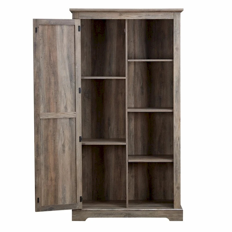Armario alto de madera con puerta tipo granero