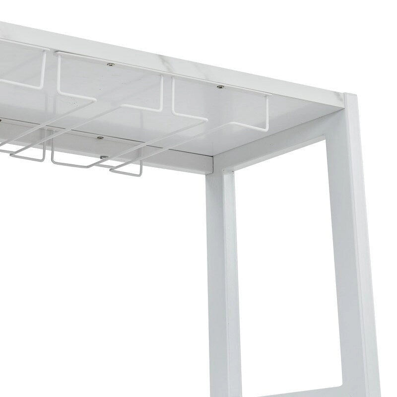 Mueble buffet de madera de 32 pulg. con botellero - Capacidad para 9 botellas