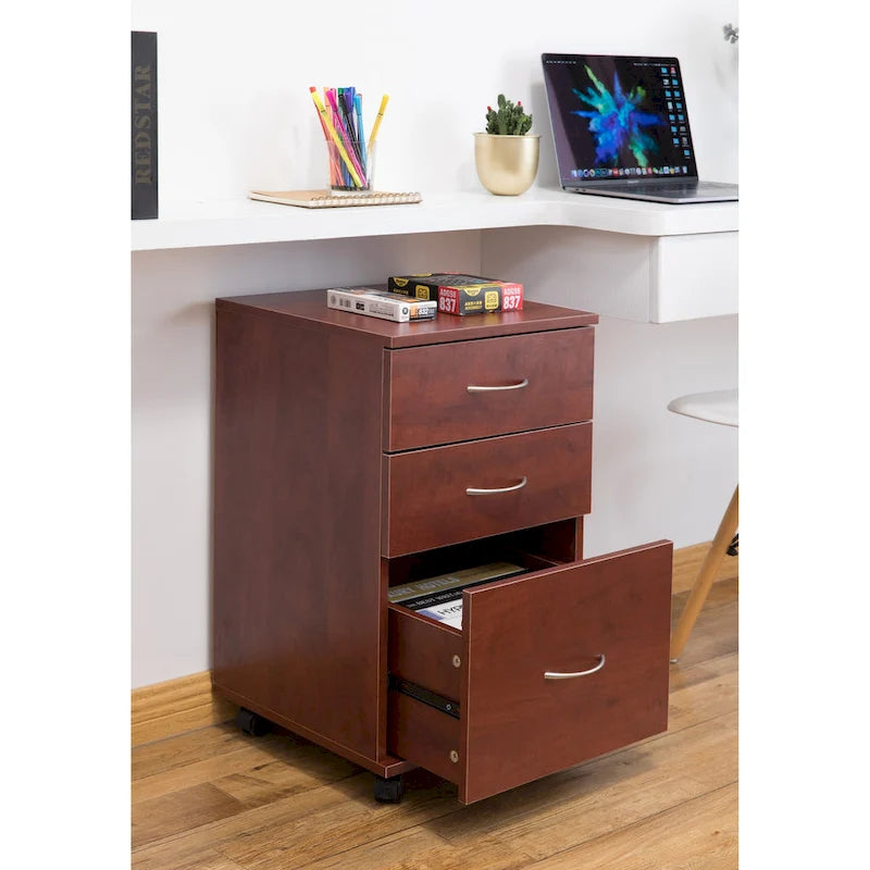 Archivador móvil con 3 cajones y ruedas giratorias - Perfecto para oficina en casa y espacio de trabajo - Cabe debajo del escritorio