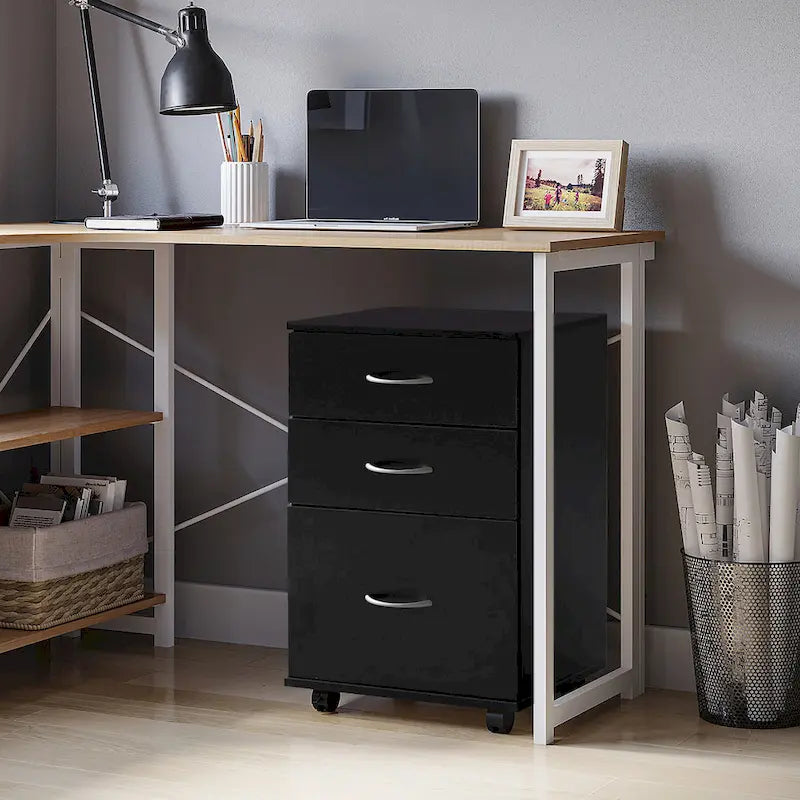 Archivador móvil con 3 cajones y ruedas giratorias - Perfecto para oficina en casa y espacio de trabajo - Cabe debajo del escritorio