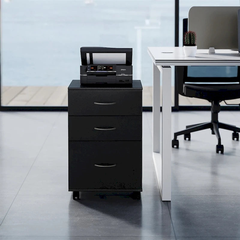 Archivador móvil con 3 cajones y ruedas giratorias - Perfecto para oficina en casa y espacio de trabajo - Cabe debajo del escritorio