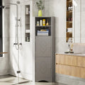 Mueble esquinero de baño con puertas y estantes ajustables