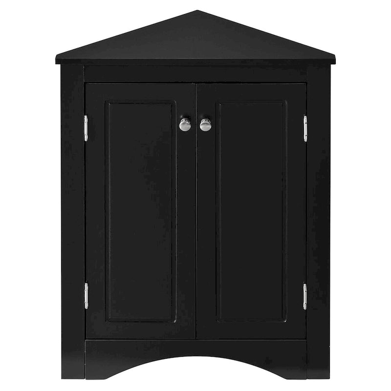 Mueble de almacenamiento esquinero para baño con estantes ajustables, mueble de suelo independiente