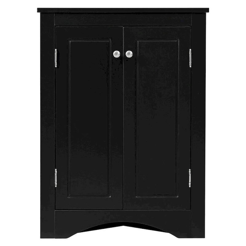 Mueble de almacenamiento esquinero para baño con estantes ajustables, mueble de suelo independiente