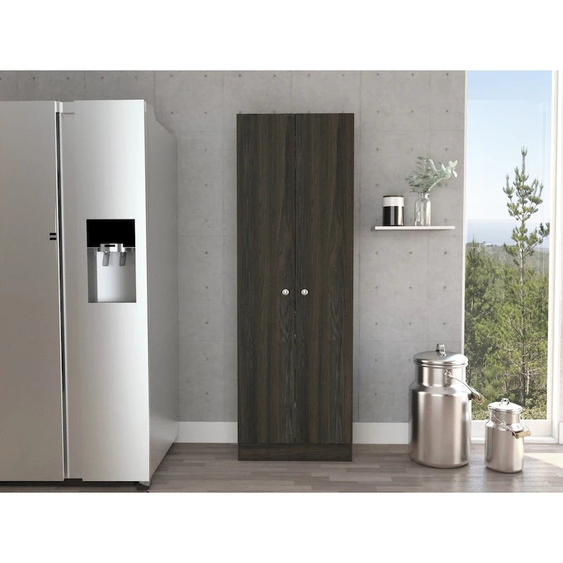 Mueble de lino independiente de 23.6 pulg. de ancho x 71.1 pulg. de alto con 5 estantes