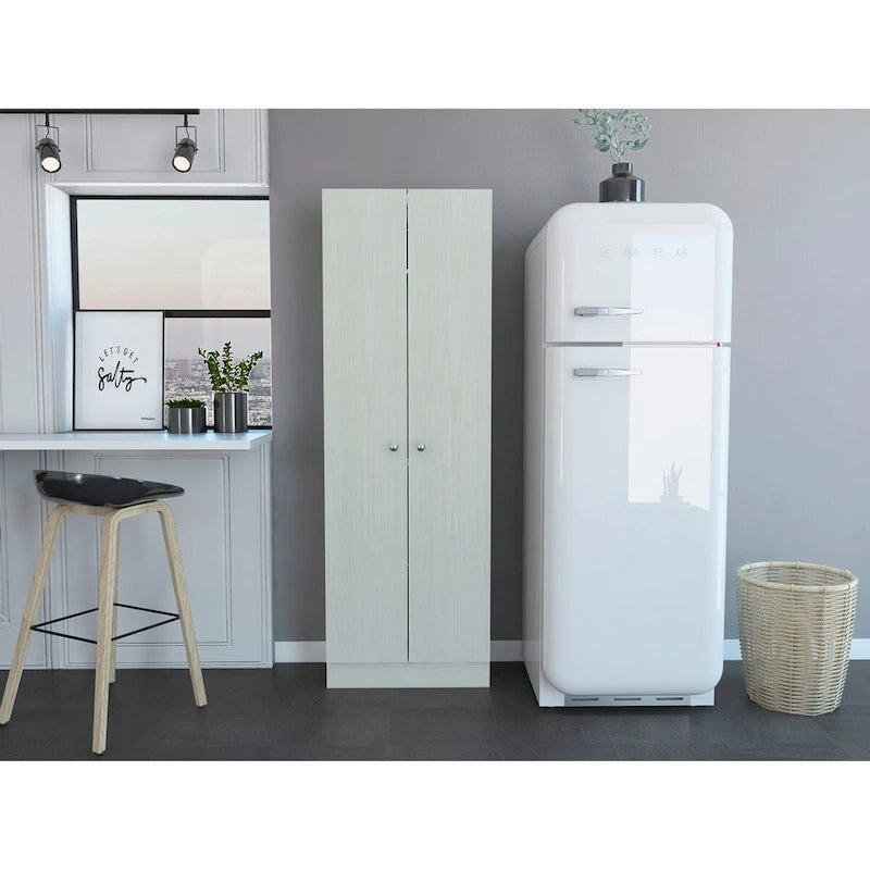 Mueble de lino independiente de 23.6 pulg. de ancho x 71.1 pulg. de alto con 5 estantes
