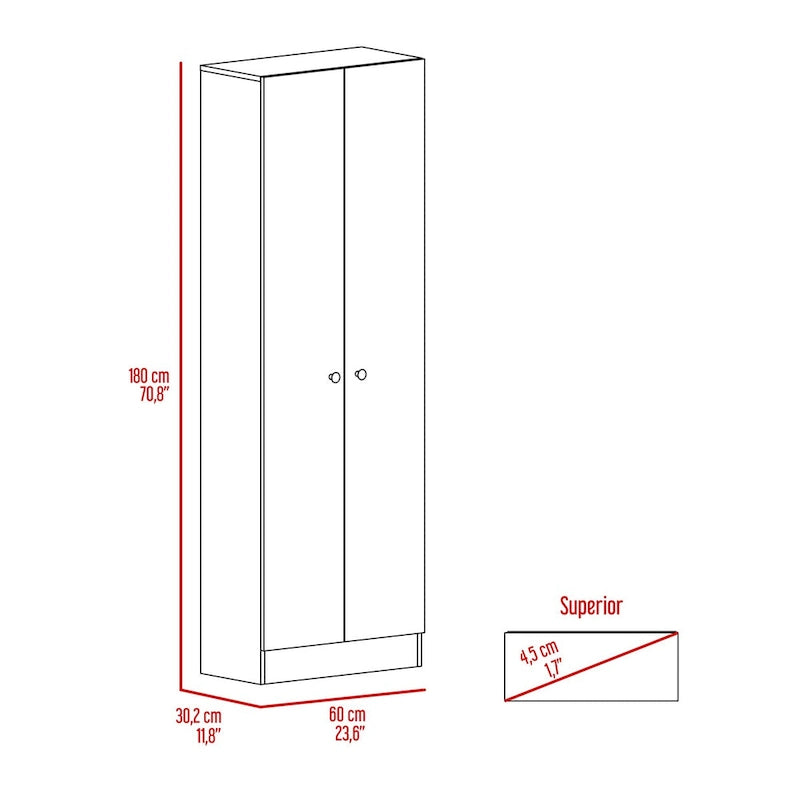 Mueble de lino independiente de 23.6 pulg. de ancho x 71.1 pulg. de alto con 5 estantes