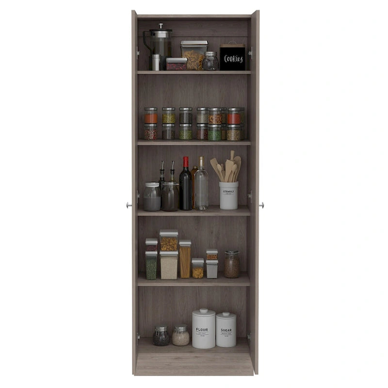 Mueble de lino independiente de 23.6 pulg. de ancho x 71.1 pulg. de alto con 5 estantes