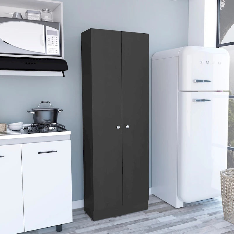 Mueble de lino independiente de 23.6 pulg. de ancho x 71.1 pulg. de alto con 5 estantes