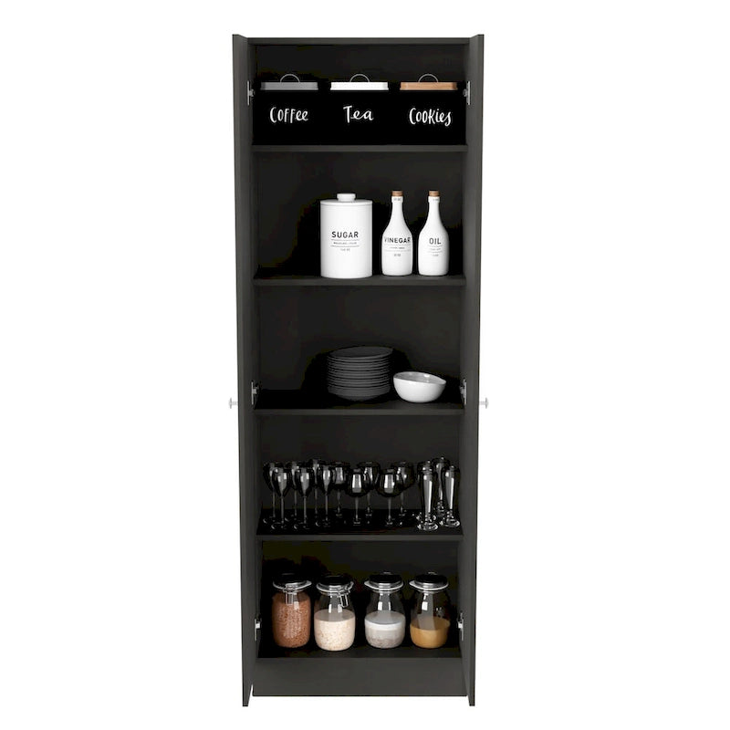 Mueble de lino independiente de 23.6 pulg. de ancho x 71.1 pulg. de alto con 5 estantes