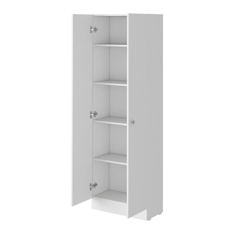 Mueble de lino independiente de 23.6 pulg. de ancho x 71.1 pulg. de alto con 5 estantes