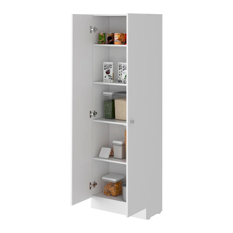 Mueble de lino independiente de 23.6 pulg. de ancho x 71.1 pulg. de alto con 5 estantes