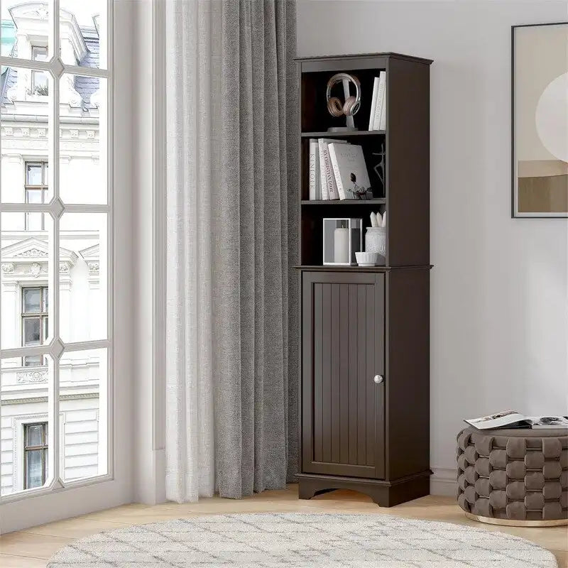 Armario de almacenamiento independiente para el hogar con estantes de tres niveles - 11.8D x 15W x 59.8H
