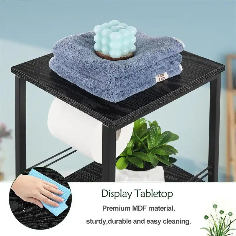 Organizador de estantes de almacenamiento de 3 niveles para baño pequeño - 10.2D x 11.8W x 28.1H