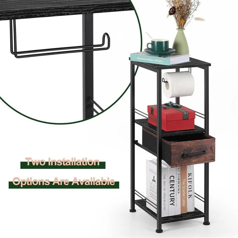 Organizador de estantes de almacenamiento de 3 niveles para baño pequeño - 10.2D x 11.8W x 28.1H
