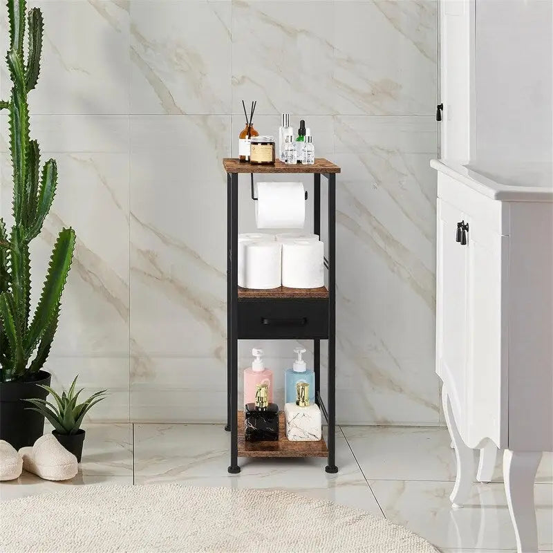 Organizador de estantes de almacenamiento de 3 niveles para baño pequeño - 10.2D x 11.8W x 28.1H