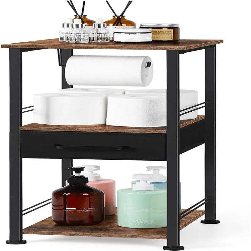 Organizador de estantes de almacenamiento de 3 niveles para baño pequeño - 10.2D x 11.8W x 28.1H