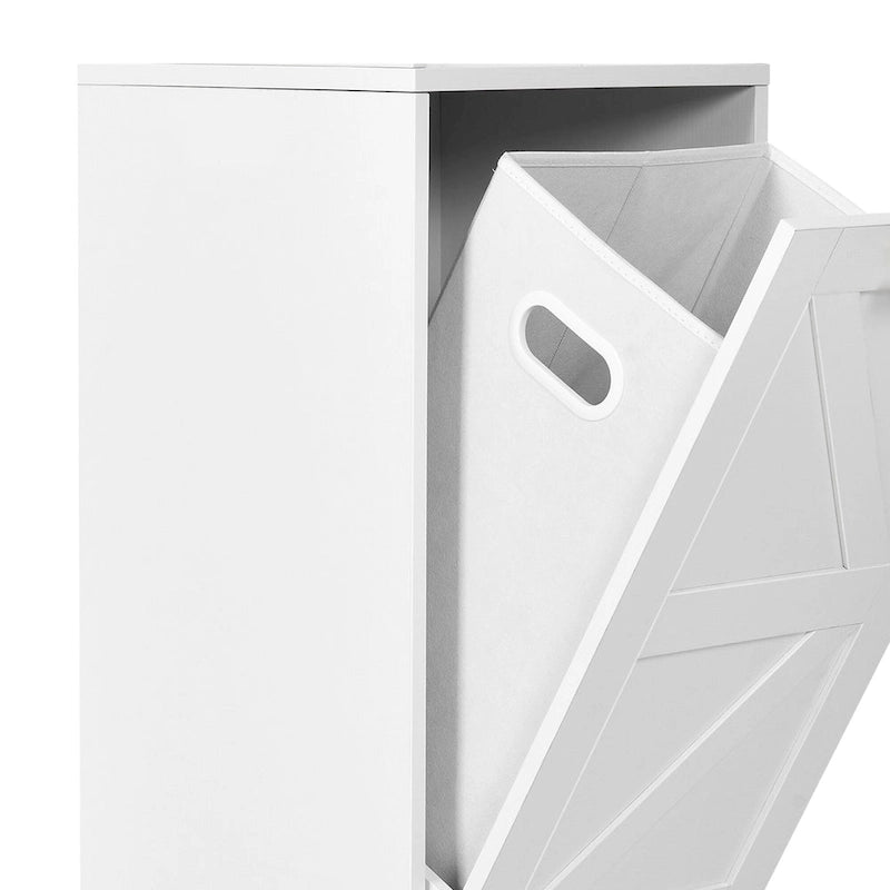 Cesto de ropa sucia inclinable de 3 niveles 53H, estante de almacenamiento para baño, gabinete